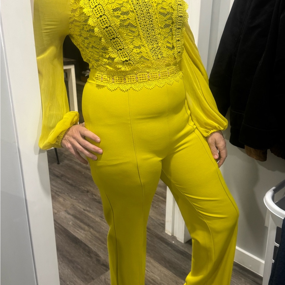 Yellow Lace Jumpsuit